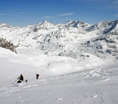 Free skiing am Weisssee Gletscher