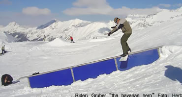 Snowboard-Park Weisssee - Straight-Rail