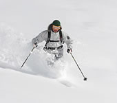 Free skiing am Weisssee Gletscher